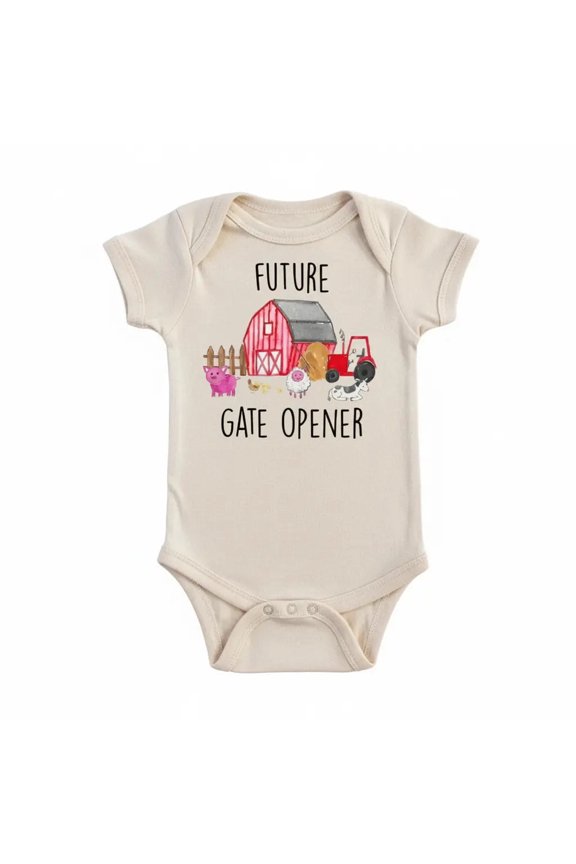 Gate Opener Farm Newborn Baby Bodysuit