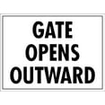 thumbnail image 1 of Gate Opens Outward Sign Metal Tin Sign Caution Danger Safety Security Warning Notice Signs, 1 of 1