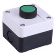 thumbnail image 1 of Gate Release Button, Green Push Button Switch One Button Weatherproof Doorbell Control Box Push Button Switch Station Box for Gate Opener, 1 of 9