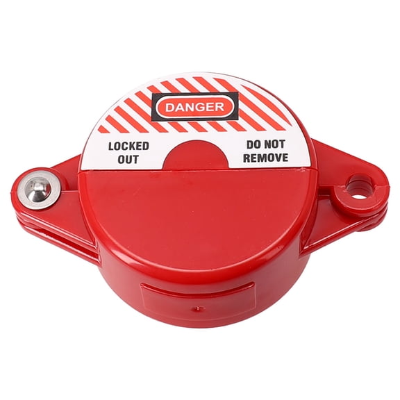 Gate Valve Lockout Device | Hose Bib, Gas, Propane Tank, Water Spigot and Faucet Locks Outdoor | Red for Professional and Industrial Use (Single Hole 40x92mm)