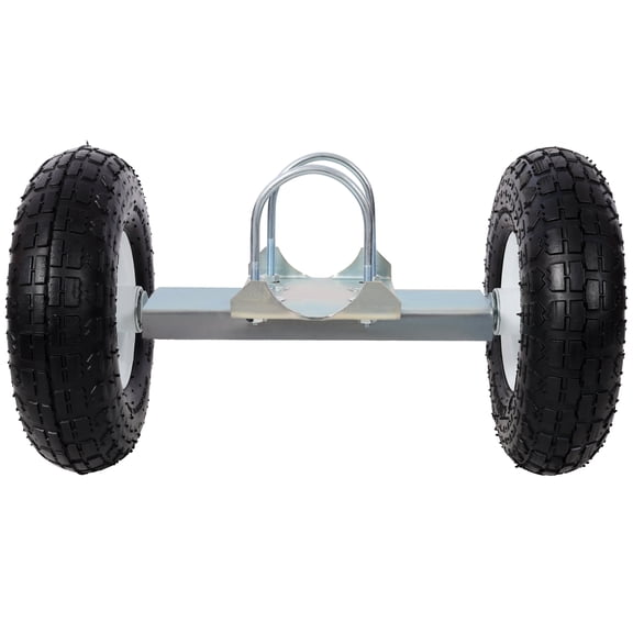 Gate Wheel 10 Pneumatic Tires, Zinc Plated Steel Gate Supporter for Driveway Chain Link Fence, 300lb Load Capacity for Swing Sliding Gate