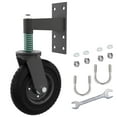 Heavy Duty 8 Inch Gate Wheels - 600lb Capacity, 360° Swivel, Spring Loaded Caster For Metal Tube Gates