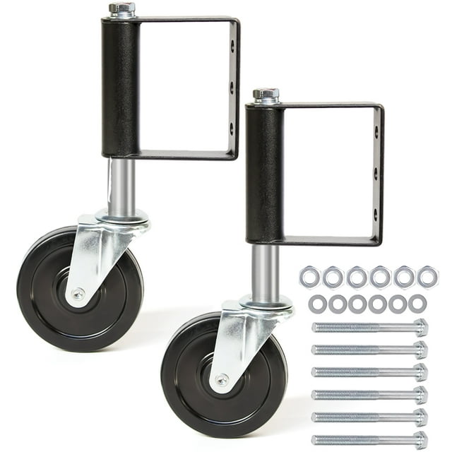 Gate Wheels for Wooden Gate, Spring Loaded Gate Caster Heavy Duty for