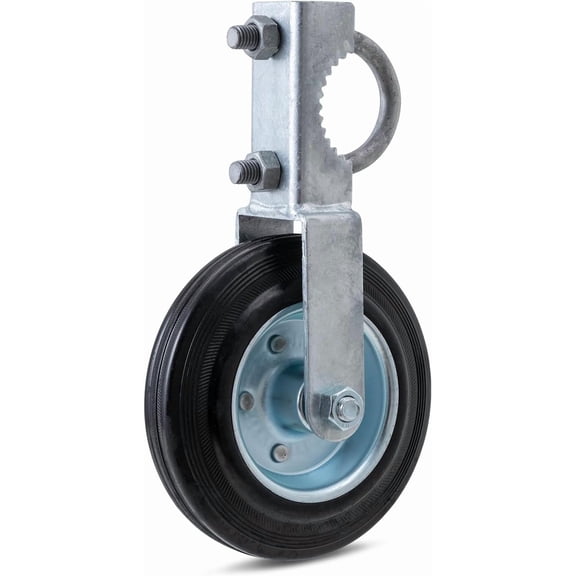 Gate Wheels for Metal Tube Gate, 6" Support Wheel with 1-5/8" Thru 2" Frames, Heavy Duty Farm Caster for Swing Chain Link Fence, 1 PCS
