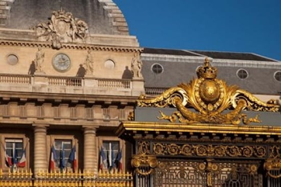 Gate to Palais de Justice Paris France Canvas Art - Brian Jannsen DanitaDelimont (36 x 24)