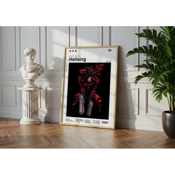 Gategoo Poster Hellsing Anime Poster: Vintage Manga Art Print 16X24, UNFRAMED