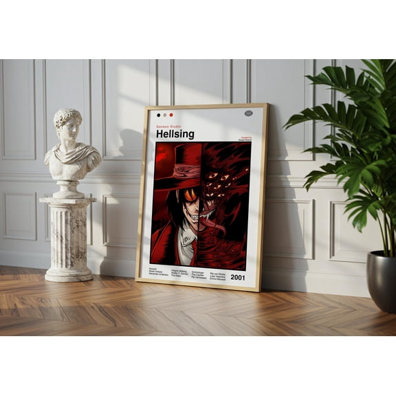 Gategoo Poster Hellsing Anime Poster: Vintage Manga Art Print 24X36, UNFRAMED