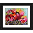 thumbnail image 1 of Gatens, Pamela 14x12 Black Ornate Wood Framed with Double Matting Museum Art Print Titled - Big Red Poppies, 1 of 4