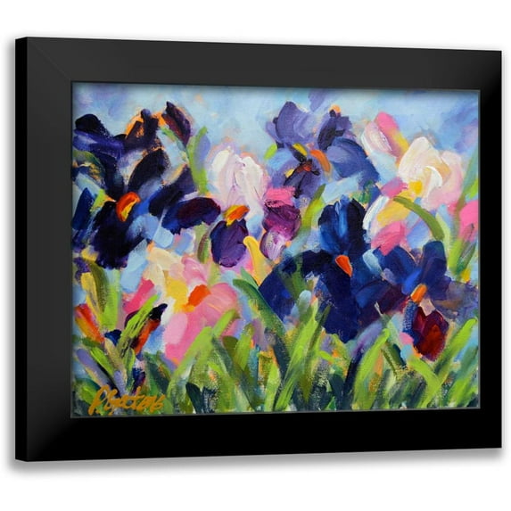 Gatens, Pamela 24x20 Black Modern Framed Museum Art Print Titled - The Iris Show