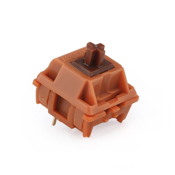 Gateron CAP V2 Golden Brown Tactile Keyboard Switches, 5-Pin Hot Swappable Pre-Lubed Switches with Gold-Plated Spring, SMD LED Compatible for Mechanical Gaming Keyboards (35pcs)