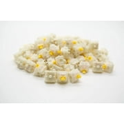 Gateron Milky Switches Mechanical Keyboard Switch Best Budget Switch (50Pcs), Yellow, Transparent