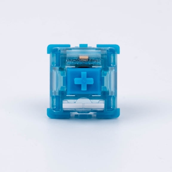 Gateron Phantom Blue Clicky Keyboard Switches, RGB LED 60gf Key Switches for MX Mechanical Keyboard(Blue, 110PCS)