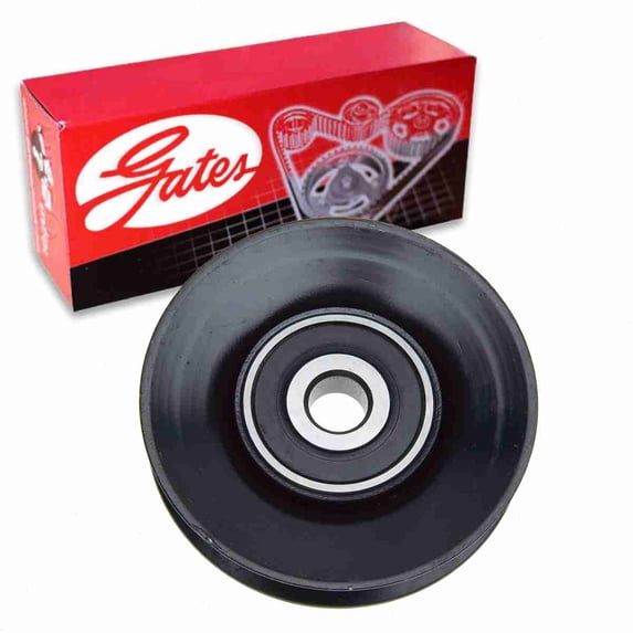 Gates AC DriveAlign Drive Belt Tensioner Pulley compatible with Toyota Pickup 2.4L 3.0L L4 V6 1985-1995