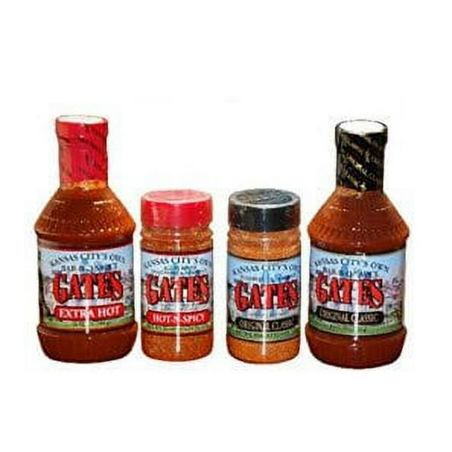 Gates BBQ Sauce and Dry Rub Variety Bundle Quantity of 4. Ready to