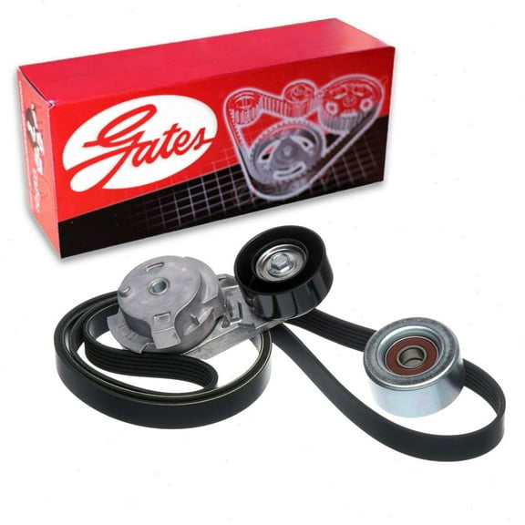 Gates Complete Serpentine Belt Drive Component Kit compatible with Chevrolet Colorado 2.8L 2.9L 3.5L 3.7L L4 L5 2004-2012