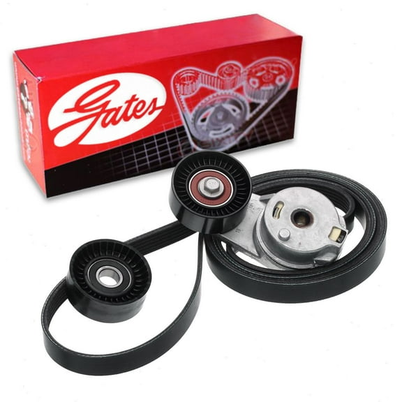 Gates Complete Serpentine Belt Drive Component Kit compatible with Dodge Grand Caravan 3.3L 3.8L V6 2008-2010