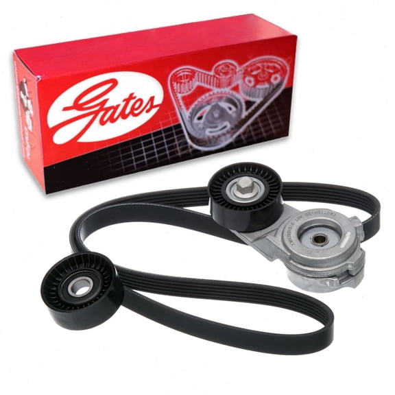Gates Complete Serpentine Belt Drive Component Kit compatible with Dodge Grand Caravan 4.0L V6 2008-2010