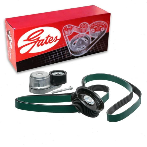 Gates Complete Serpentine Belt Drive Component Kit compatible with Dodge Ram 2500 5.9L 6.7L L6 2003-2010