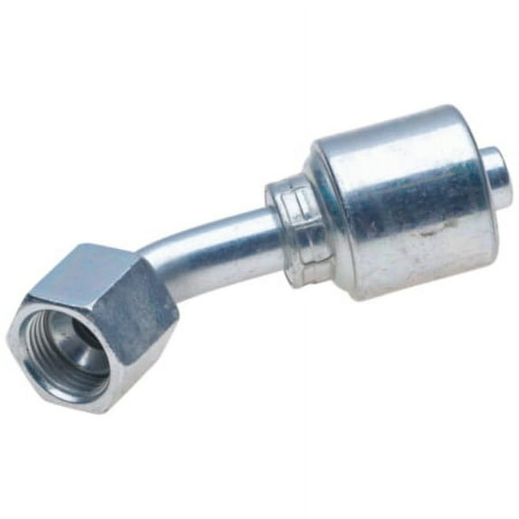 Gates Female JIC 37 Flare Swivel - 45 Bent Tube (MegaCrimp)
