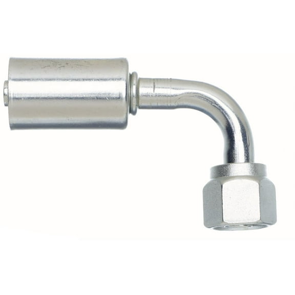 Gates Female SAE Tube O-Ring Nut Swivel - 90 Bent Tube - Aluminum (PolarSeal ACA)