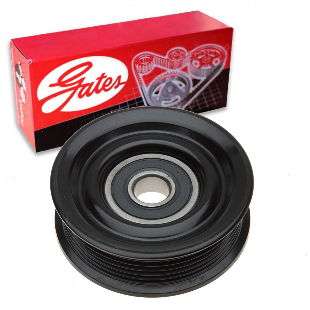 Gates Grooved Pulley DriveAlign Drive Belt Idler Pulley compatible with Ford F-150 4.6L 5.4L V8 2002-2010