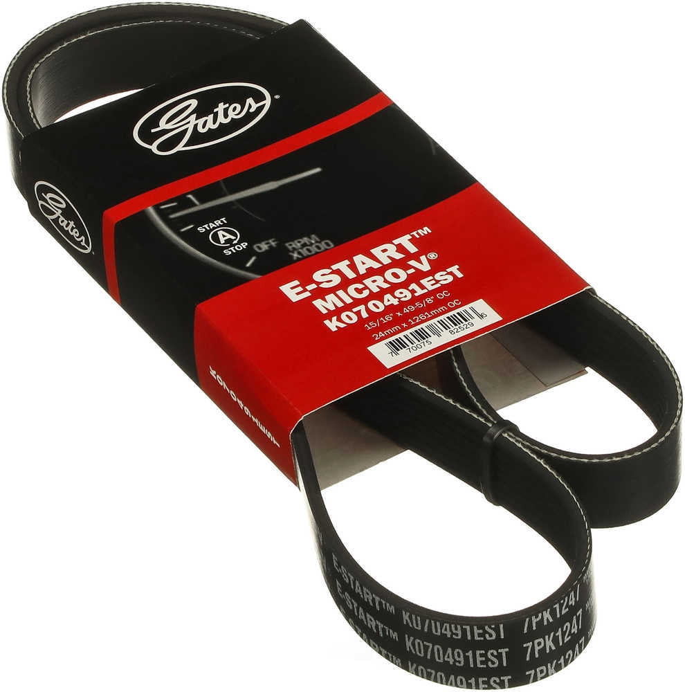 Gates K070491EST E-Start Micro-V Serpentine Drive Belt
