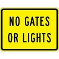 thumbnail image 1 of No Gates or Lights Sign Traffic Warning Signs Metal Sign Tin Sign 8x12 Inch - Caution Safety Warning Security Signs Indoor & Outdoor Signs for Home, Office, Work, 1 of 5