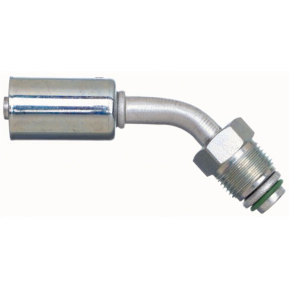 Gates Male SAE Tube O-Ring Nut - 45 Bent Tube - Aluminum (PolarSeal ACA)