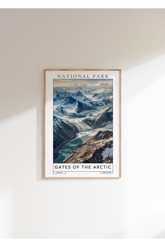 Gates Of The Arctic National Park Poster: Alaska Travel Poster, Unframed Poster Size 8x12