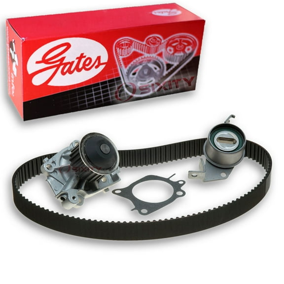 Gates PowerGrip Timing Belt Kit w Water Pump compatible with Mitsubishi Lancer 2.0L L4 2002-2007