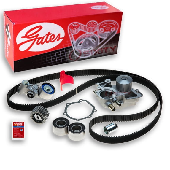 Gates PowerGrip Timing Belt Kit w Water Pump compatible with Subaru Impreza 2.0L H4 2002-2003