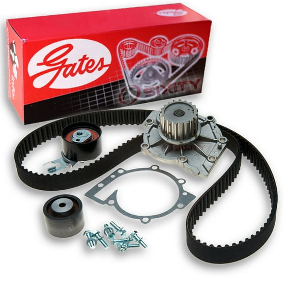 Gates PowerGrip Timing Belt Kit w Water Pump compatible with Volvo XC90 2.9L L6 2003-2005