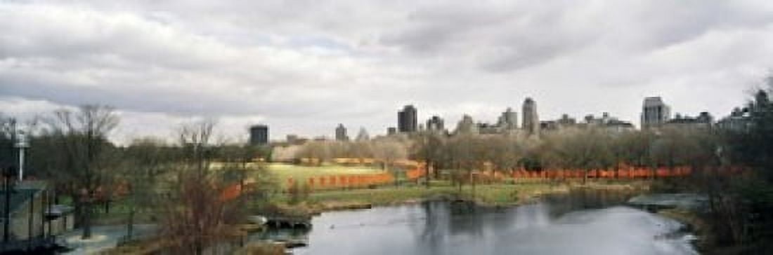 Gates in a park The Gates Central Park Manhattan New York City New York State USA Canvas Art - Panoramic Images (18 x 6)