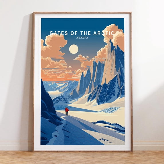 Gates of the Arctic Alaska Nature Wall Art, Unframed Canvas Size 8x12