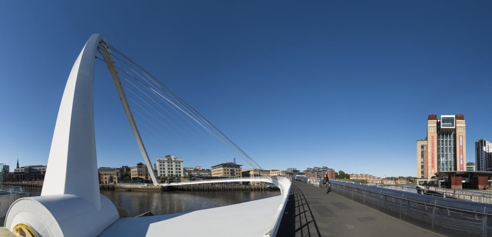 Gateshead Millennium Bridge Gateshead Tyne and Wear England Canvas Art - John Short Design Pics (22 x 10)