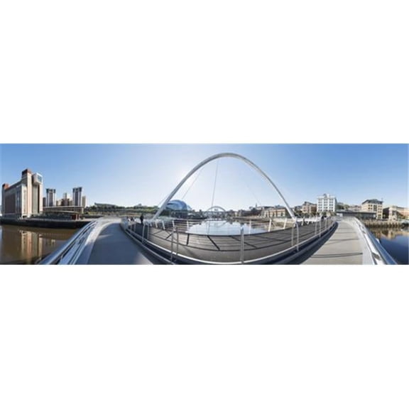 Gateshead Millennium Bridge - Newcastle Tyne & Wear England Poster Print by John Short, 36 x 11 - Large