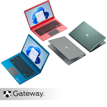 Gateway 11.6" Ultra Slim Notebook, HD, Intel® Celeron®, Dual Core, 64GB Storage, 4GB RAM, Mini HDMI, 1.0MP Webcam, Windows 10 S, Microsoft 365 Personal 1-Year Included, Charcoal Black