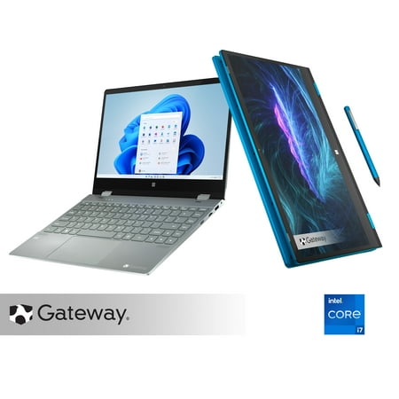 Gateway 14.1" 2-in-1 Elite Notebook, FHD, Intel® Core™ i7-1165G7, Intel® Iris® Xe Graphics, 256GB SSD, 8GB RAM, THX Spatial Audio, 2MP Camera, HDMI, Stylus Included, Windows 11 Home, Blue