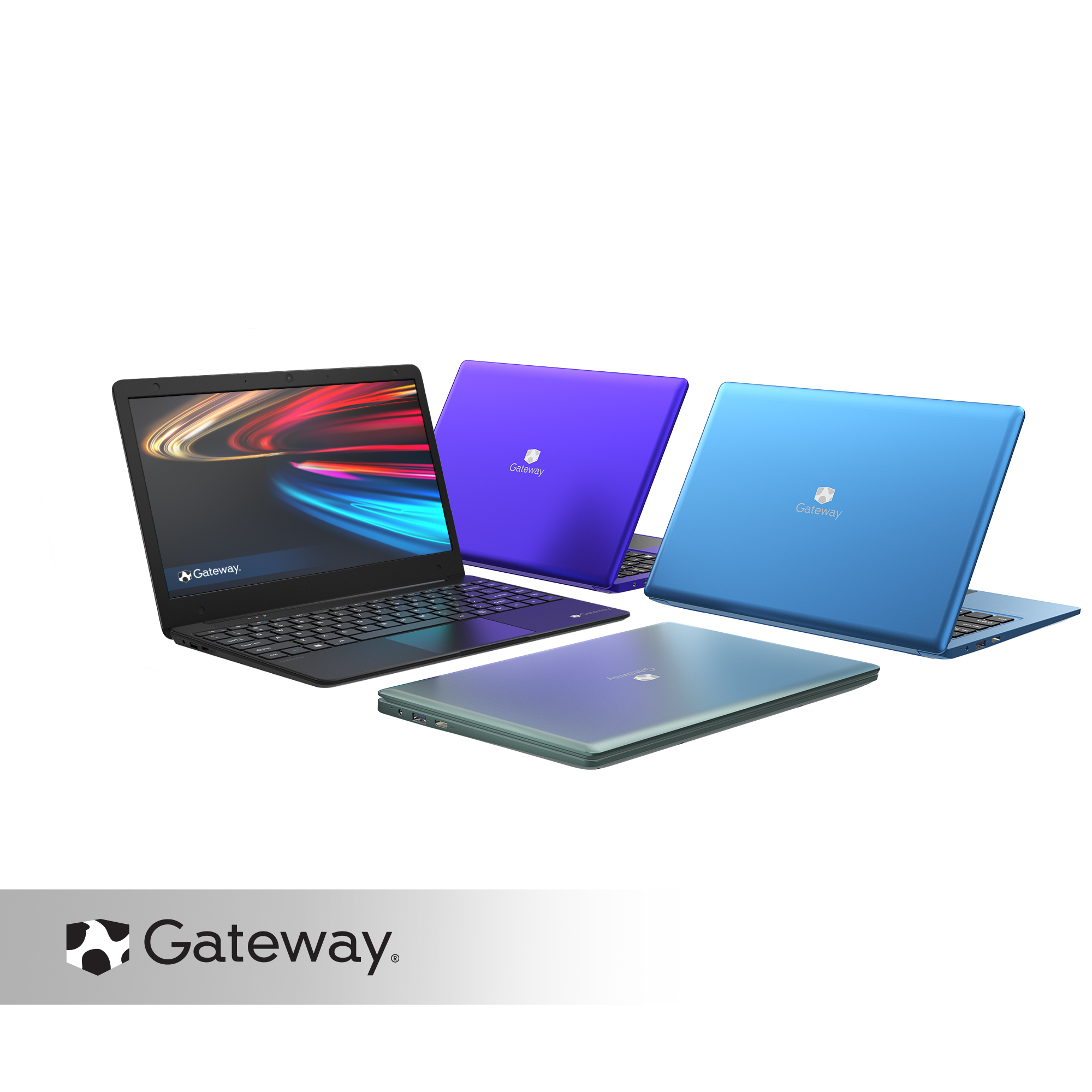 Gateway 14.1" Ultra Slim Notebook, FHD, Intel Celeron, Dual Core, 4GB/64GB, Tuned by THX Audio, Mini HDMI, Cortana, 1MP Webcam, Windows 10 S, Microsoft 365 Personal 1-Year Included, Blue - image 1 of 8