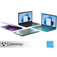 thumbnail image 1 of Gateway 14.1" Ultra Slim Notebook, FHD, Intel Celeron, Dual Core, 4GB/64GB, Tuned by THX Audio, Mini HDMI, Cortana, 1MP Webcam, Windows 10 S, Microsoft 365 Personal 1-Year Included, Black, 1 of 8