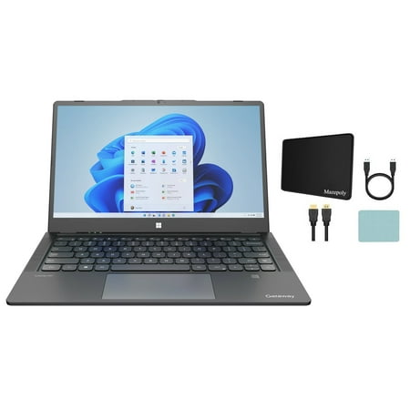 Gateway 14.1" Ultra Slim Notebook, FHD Touchscreen, Intel Core i7-1255U, 8GB RAM, 512GB SSD, Fingerprint Scanner, Tuned by THX Audio, 2MP Camera, HDMI, Windows 11, Black + Mazepoly Accessories