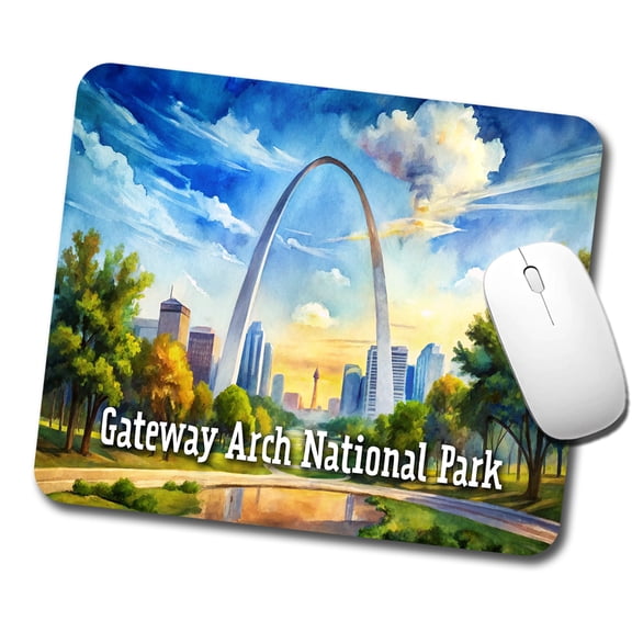 Gateway Arch National Park Missouri Mouse Pad Low Profile Gaming Mat