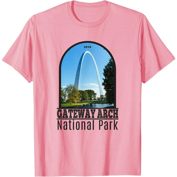 Gateway Arch National Park Unisex T-Shirt for Men Women Kids Toddler,Light Pink Color,Size YXL