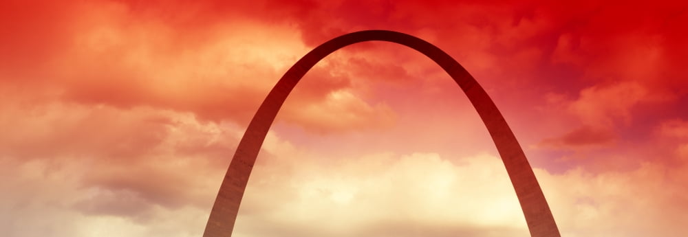 Gateway Arch at sunset St Louis Missouri USA Canvas Art - Panoramic Images (27 x 9)