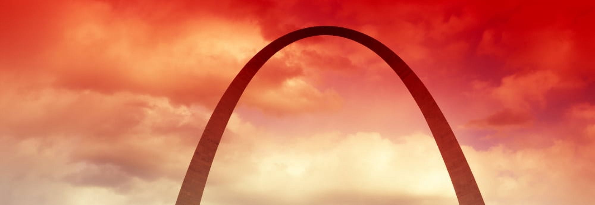 Gateway Arch at sunset St Louis Missouri USA Canvas Art - Panoramic Images (36 x 12)