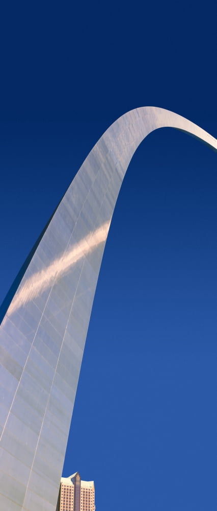 Gateway Arch with buildings in the background St Louis Missouri USA Canvas Art - Panoramic Images (29 x 12)
