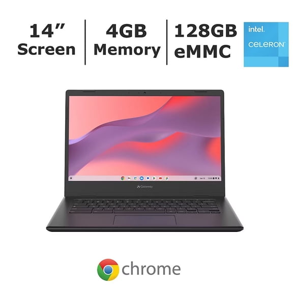 Restored Gateway Chromebook 314 14" Full HD, Intel Celeron N4500, 4GB RAM, 128GB SSD, ChromeOS, CBO314-1H-C4CU
