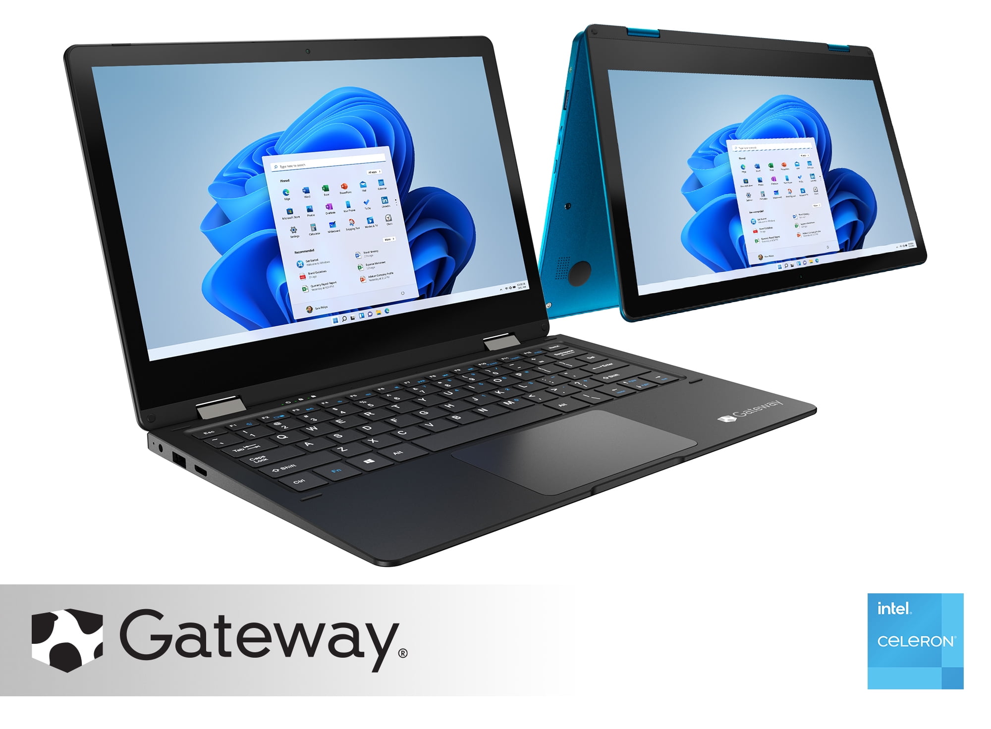 Open Box Gateway GWTC116-2BL 11.6" HD Touchscreen Laptop Celeron N4020 1.1GHz Intel UHD Graphics 600 4GB RAM 64GB SSD Windows 11 Home Blue