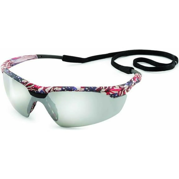Gateway Safety 280318007 Old Glory Camo & Silver Mirror Conqueror Safety Glasses