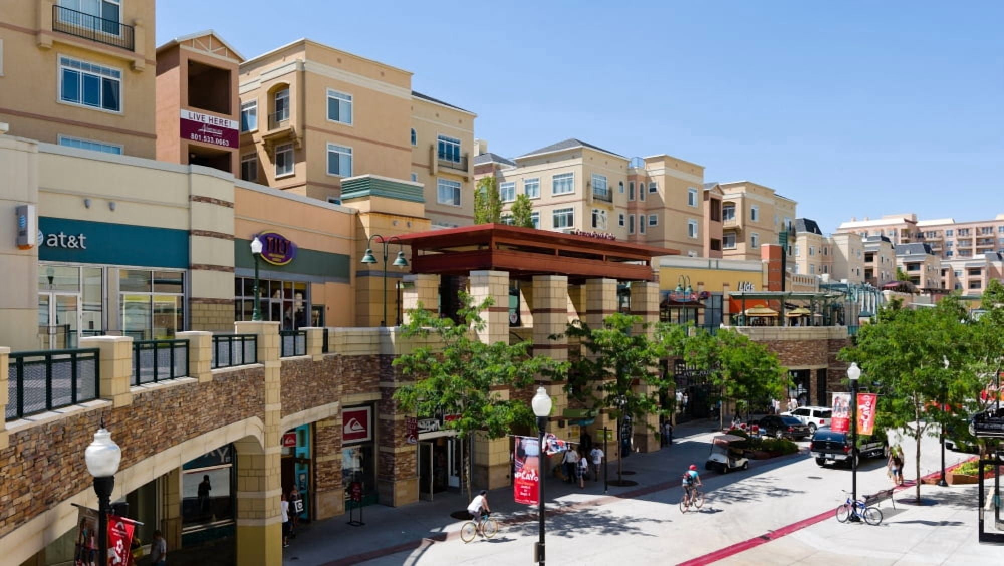 Gateway Shopping Center Downtown Salt Lake City Salt Lake City Utah USA Canvas Art - Panoramic Images (36 x 12)